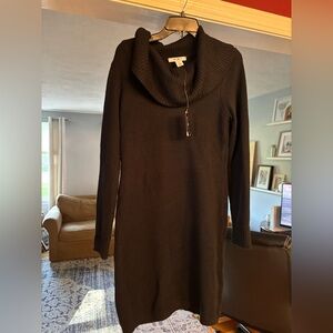 Long sleeve black sweater dress WHBM medium